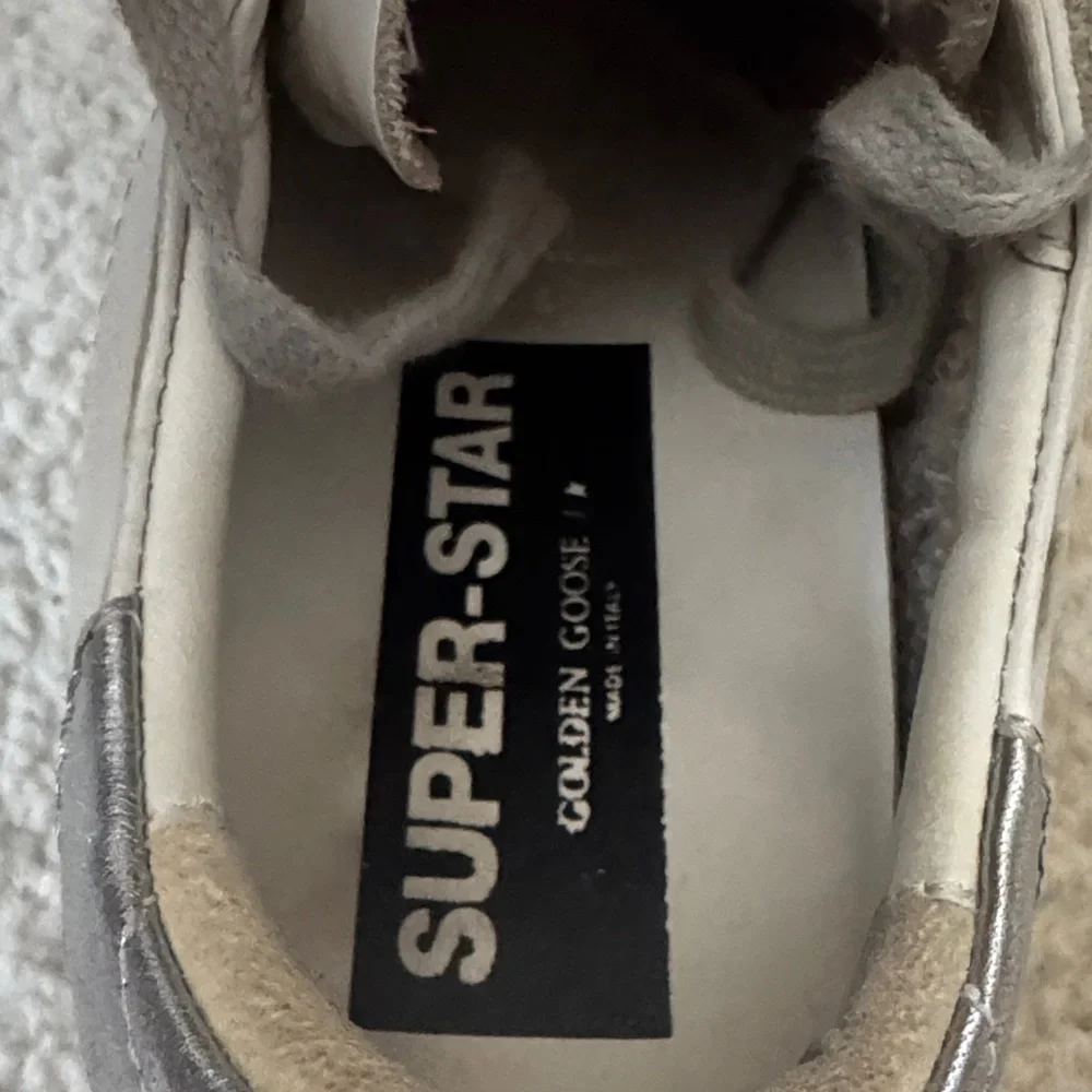 Golden Goose Superstar White Leather Low-Top Sneakers with Gray Silver size 6 - Picture 5 of 8